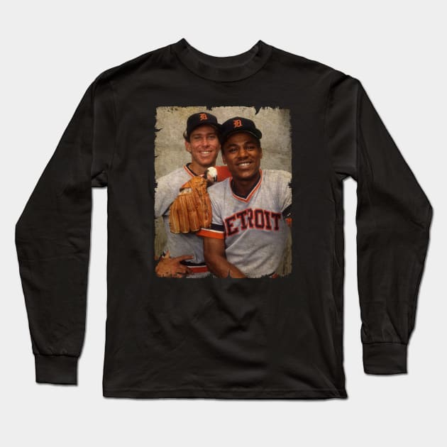 Allan Trammel and Lou Whitaker in Detroit Tigers Long Sleeve T-Shirt by anjaytenan